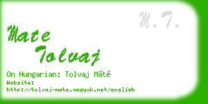 mate tolvaj business card